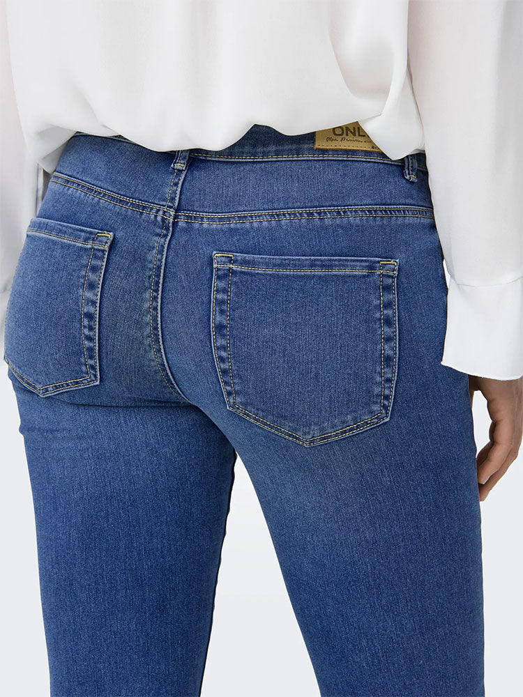 Onlreese Retro Flared Denim Jeans-Medium Blue Denim