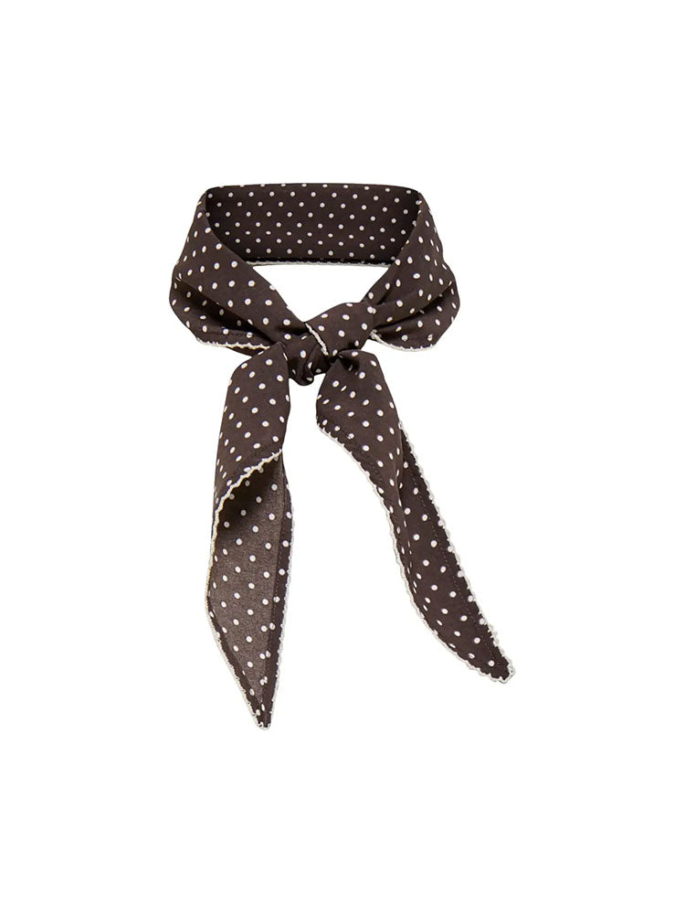 Onlalice Dot Scarf-Chocolate Martini