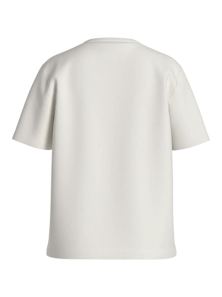 Visybil Bow T-Shirt-White with rose text