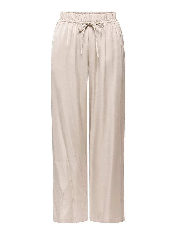 Onlzora Mika Loose Satin Trousers-Champagne