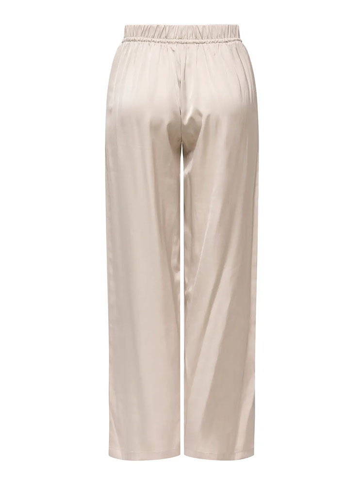Onlzora Mika Loose Satin Trousers-Champagne