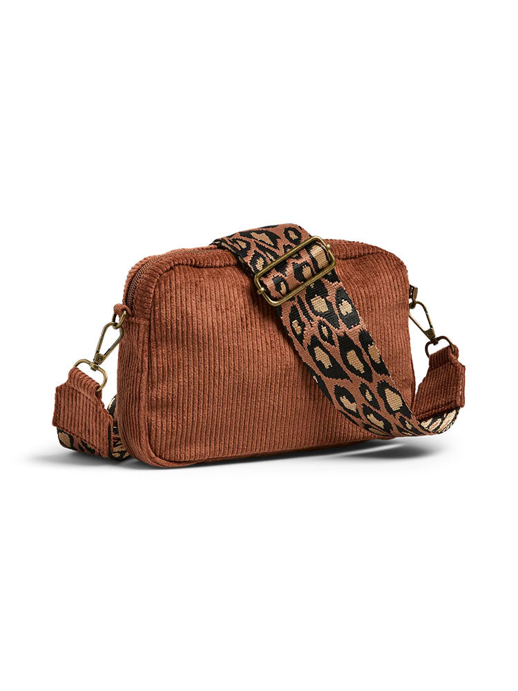 Fgnenny Corduroy Crossover Body Bag-Burnt Orange