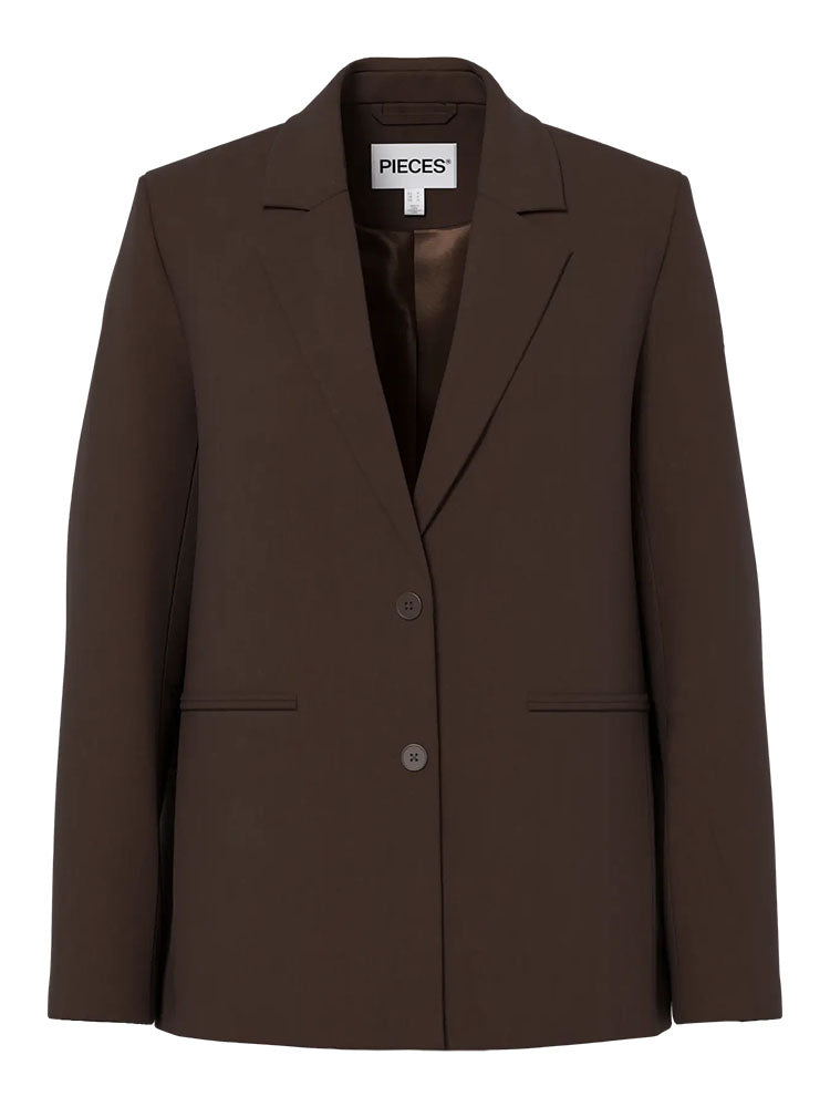 Pcbosella Loose Blazer-Hot Fudge