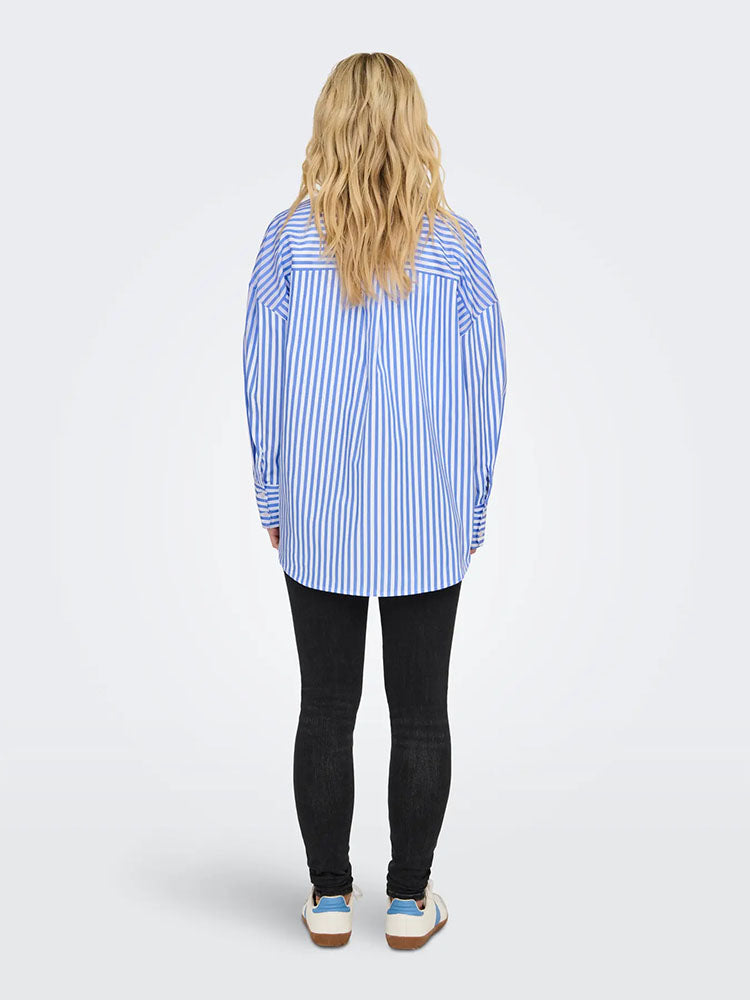 Jdyvesper Loose Shirt- Blue/White