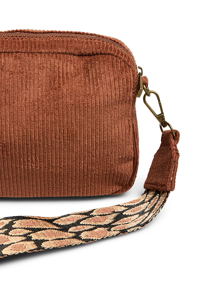 Fgnenny Corduroy Crossover Body Bag-Burnt Orange