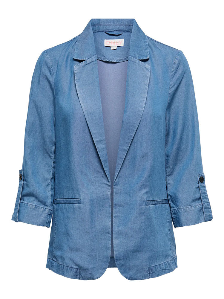 Onlcaro Charis Unlined Blazer-Medium Blue Denim