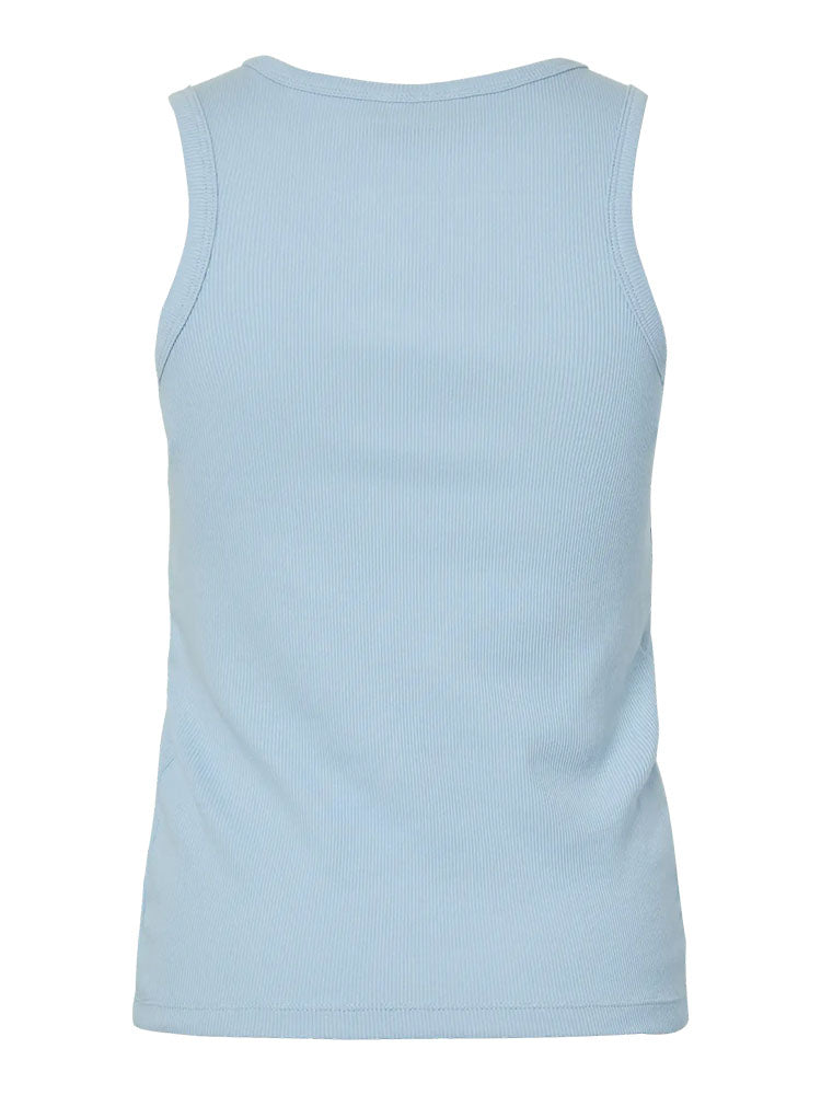 Pcmay Embroidery Tank Top-Blue