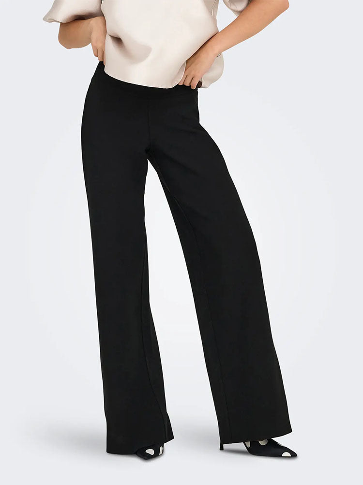 Onlclever High Waist Wide Trousers-Black