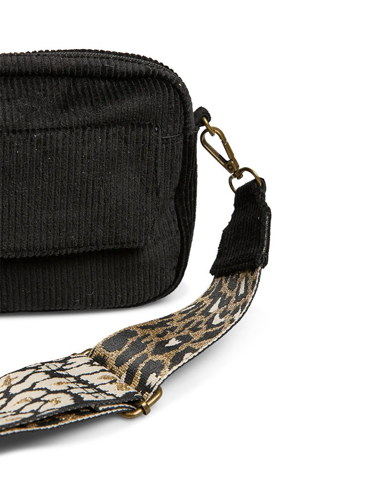 Fgnenny Corduroy Crossover Body Bag-Black