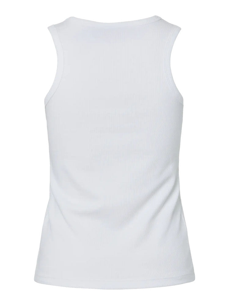 Pcmay Embroidery Tank Top-White