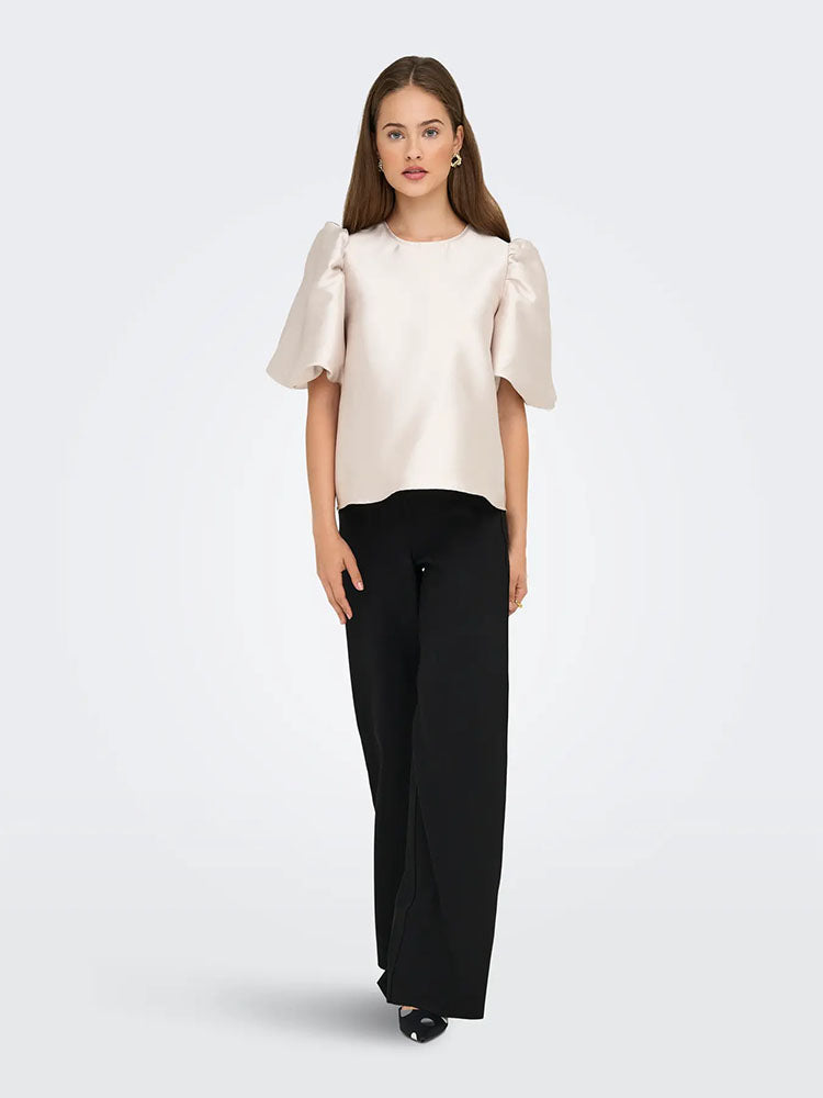 Onlclever High Waist Wide Trousers-Black