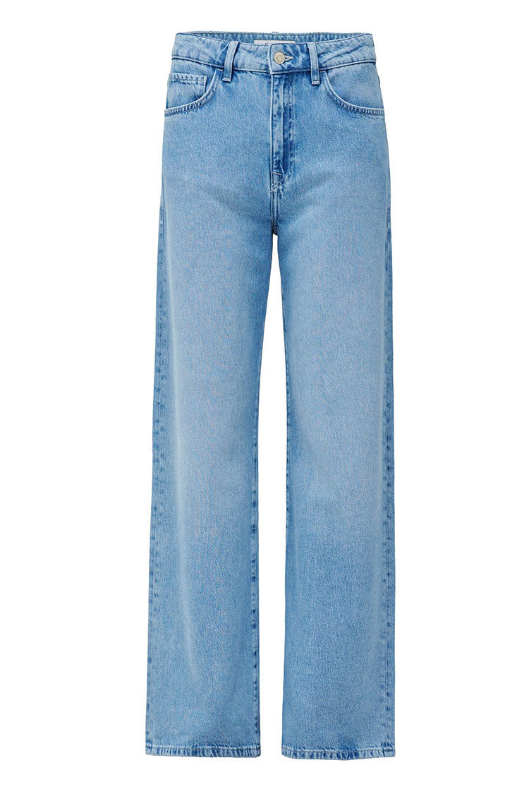 Faith High Waisted Push In Jeans-Light Blue Denim