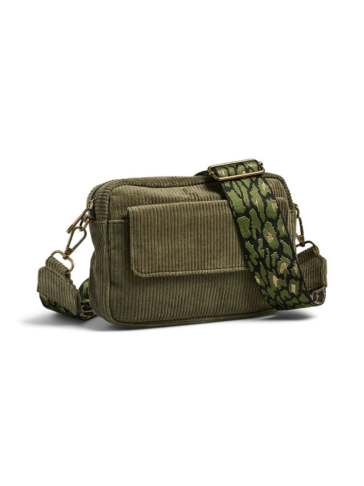 Fgnenny Corduroy Crossover Body Bag-Olive