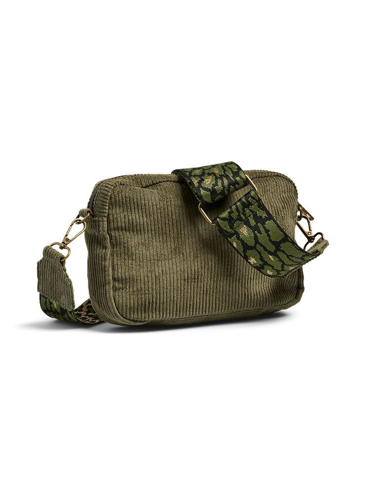Fgnenny Corduroy Crossover Body Bag-Olive