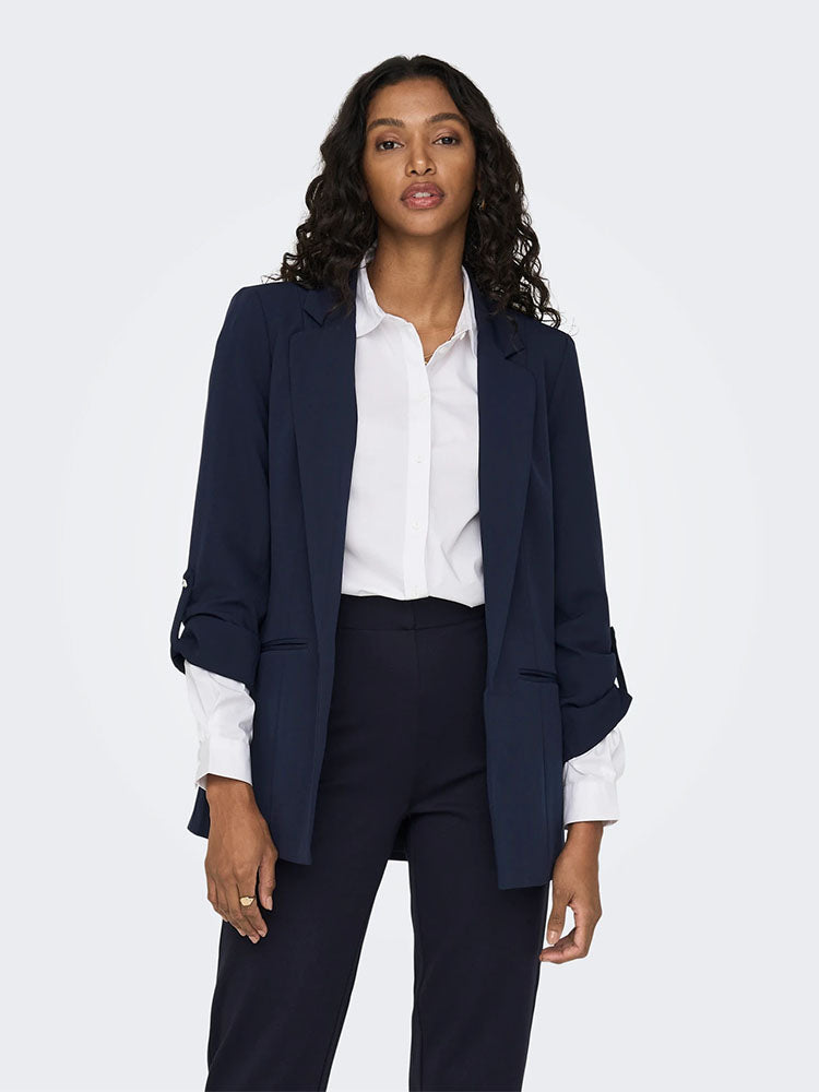 Onlkayle-Orleen 3/4 Sleeve Blazer-Navy