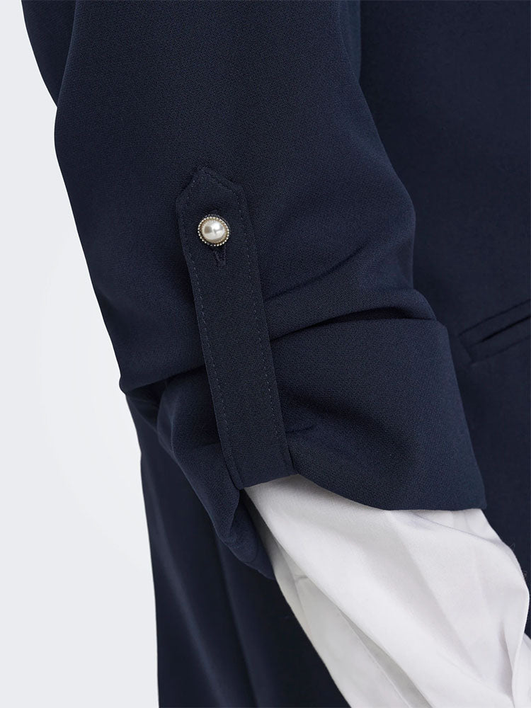 Onlkayle-Orleen 3/4 Sleeve Blazer-Navy