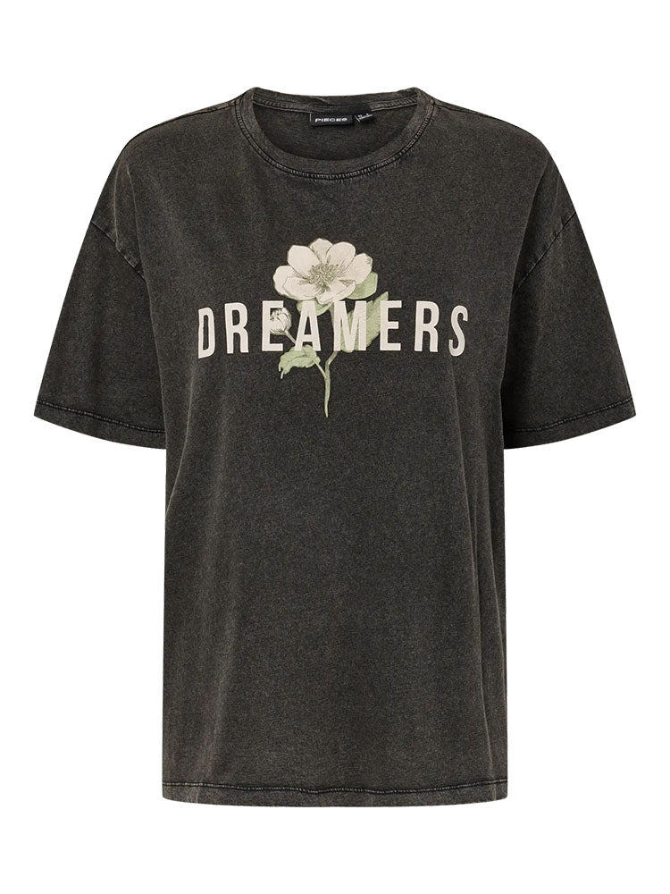 Pcbeloise T-Shirt-Washed Black-Dreamers