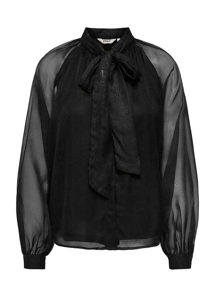 Onllumeria Tie Blouse-Black