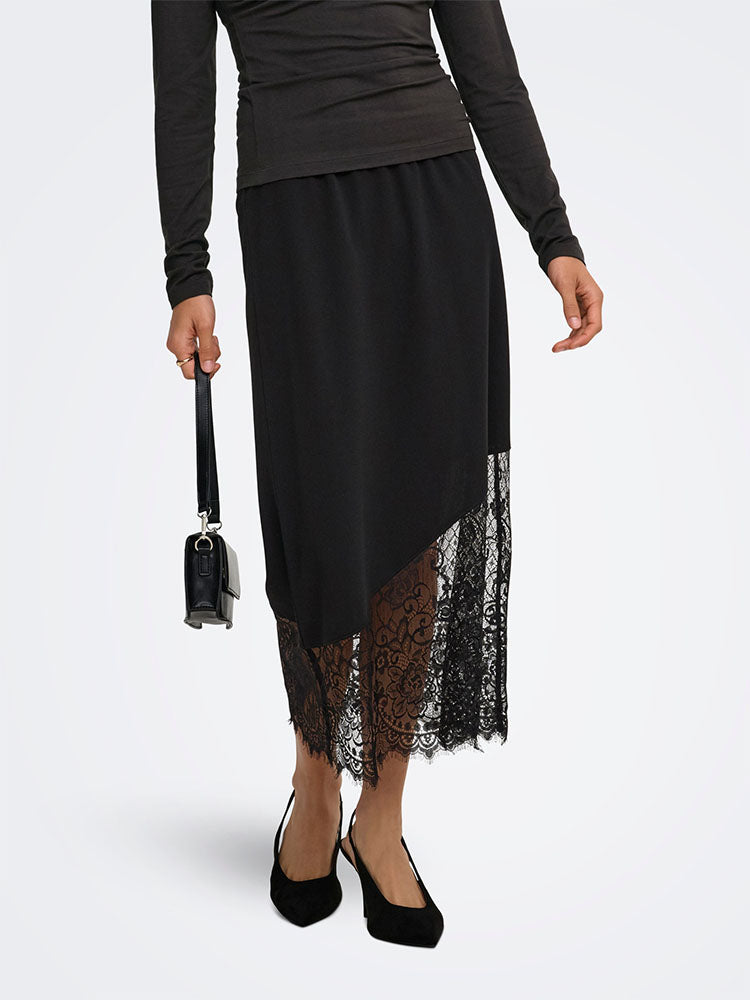 Jdygeggo Life Mix Lace Skirt-Black