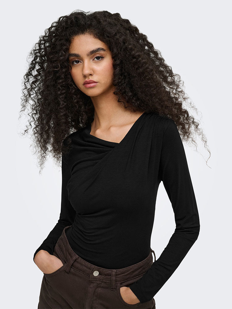 Jdyirena Waterfall Top-Black