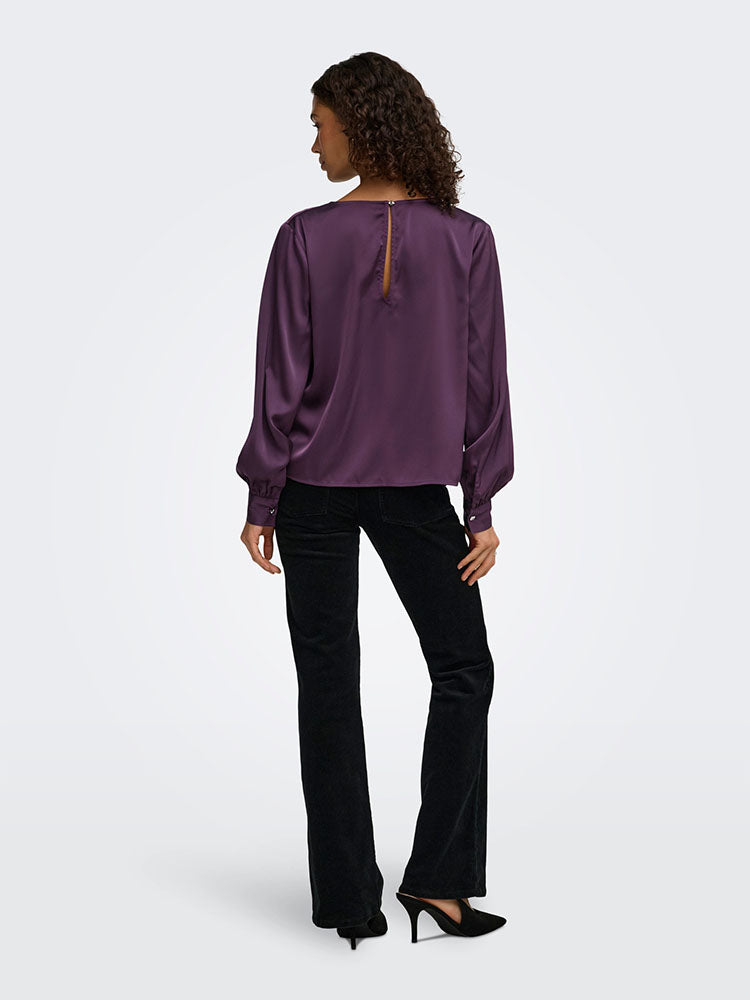 Jdyrocky Waterfall Top-Perfect Plum