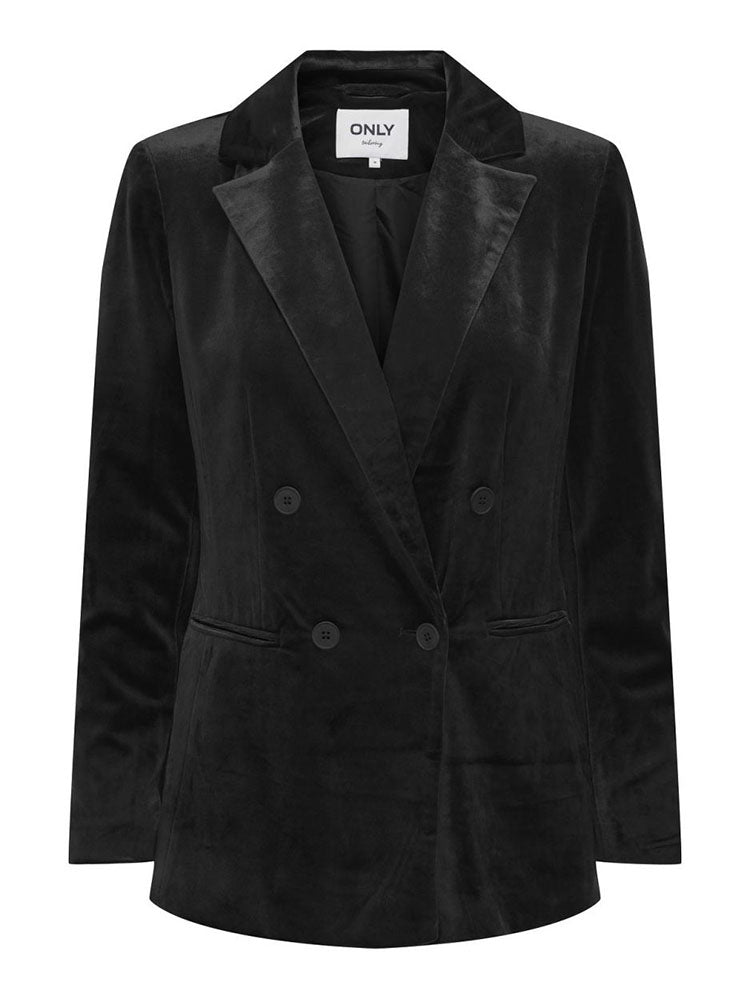 Onlastrid Velvet Blazer-Black
