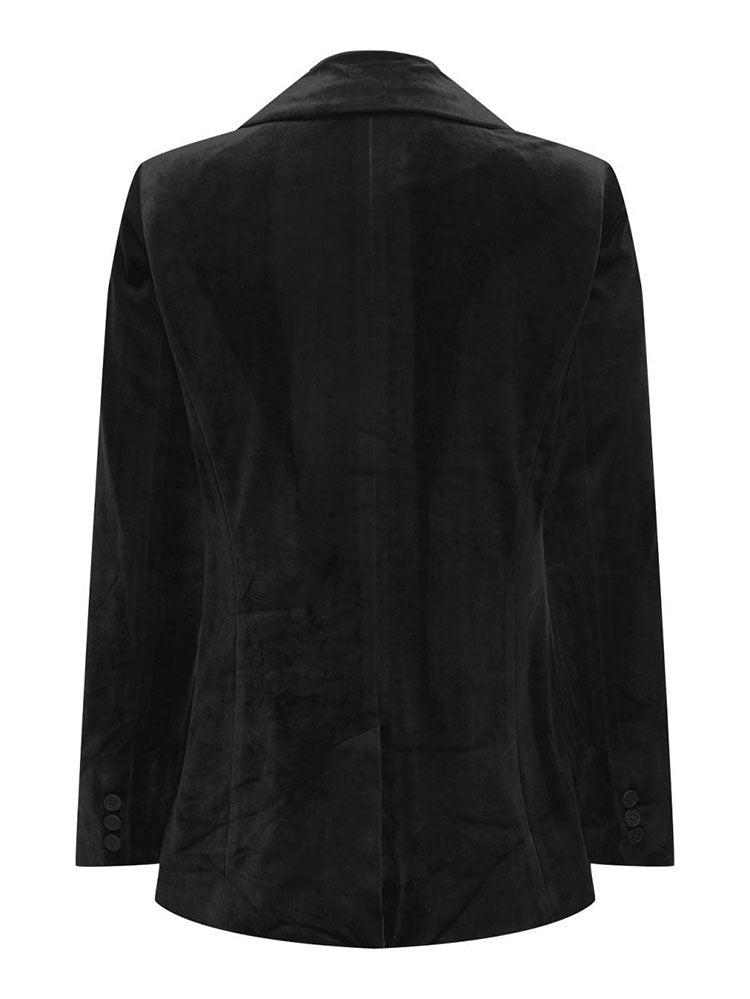 Onlastrid Velvet Blazer-Black
