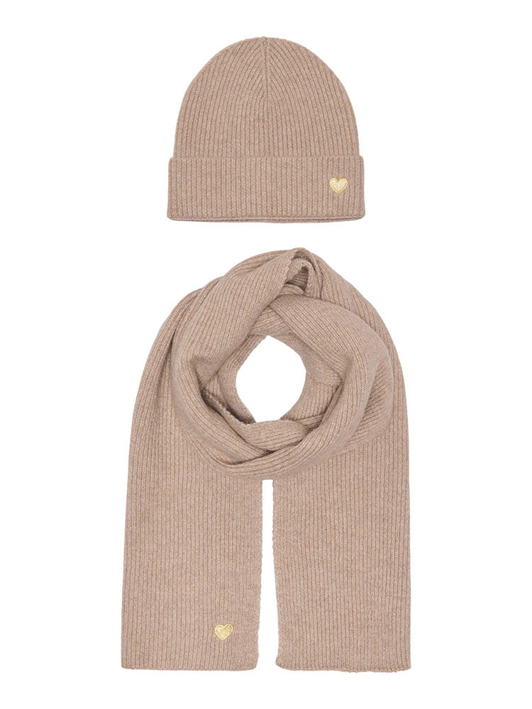 Onlavery Scarf & Hat Set-Humus