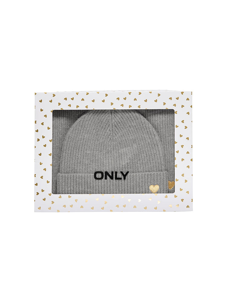 Onlavery Scarf & Hat Set-Light Grey