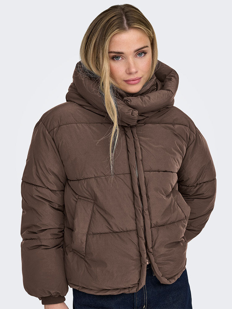 Onlcornelia Puffer Jacket-Chocolate Martini