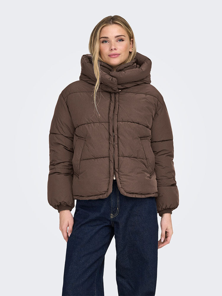 Onlcornelia Puffer Jacket-Chocolate Martini