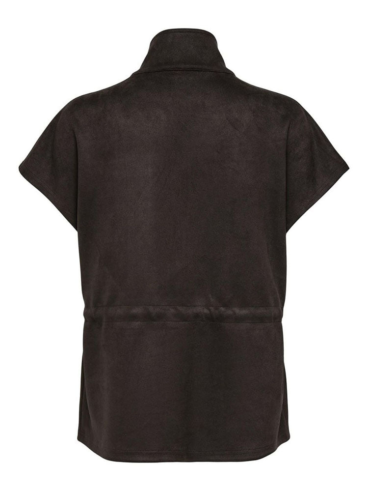 Onlmira Faux Suede Waistcoat -Brown