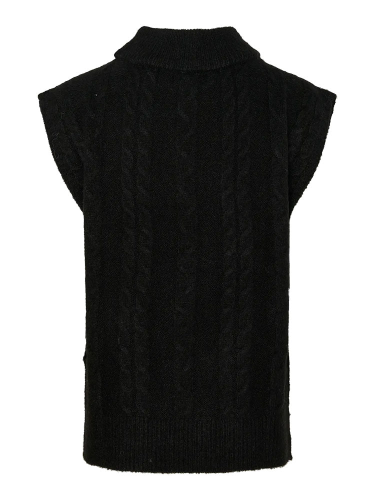Pcjofia Knit Poncho-Black