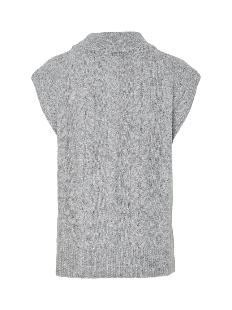 Pcjofia Knit Poncho-Grey