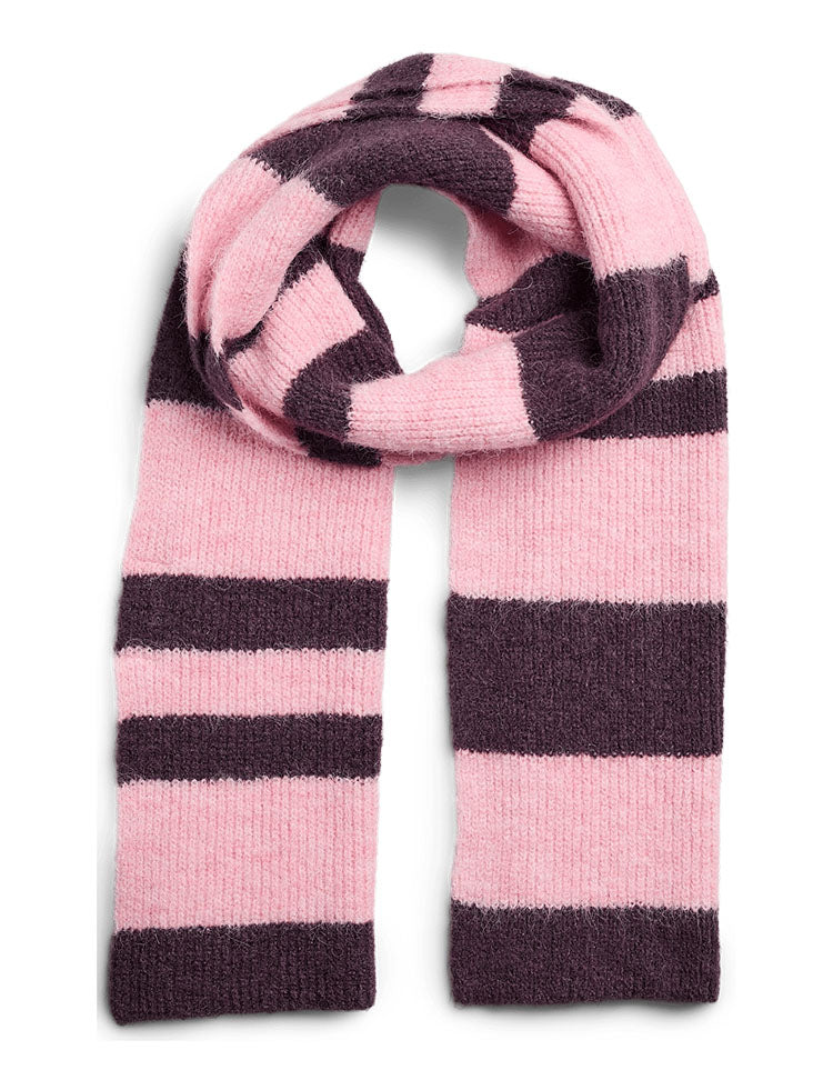 Pcalina Scarf-Wine/Pink Stripe