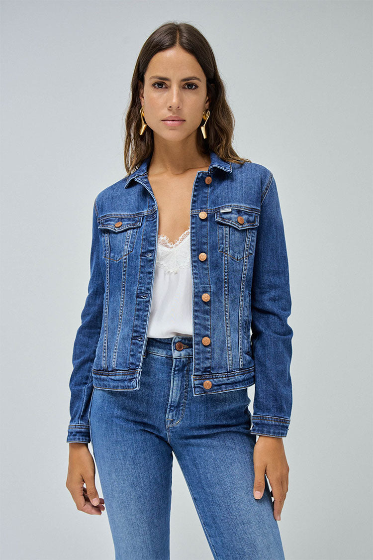 Denim Jacket-Medium Blue Denim