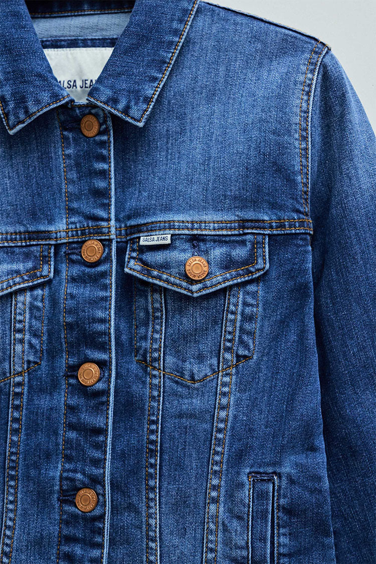 Denim Jacket-Medium Blue Denim