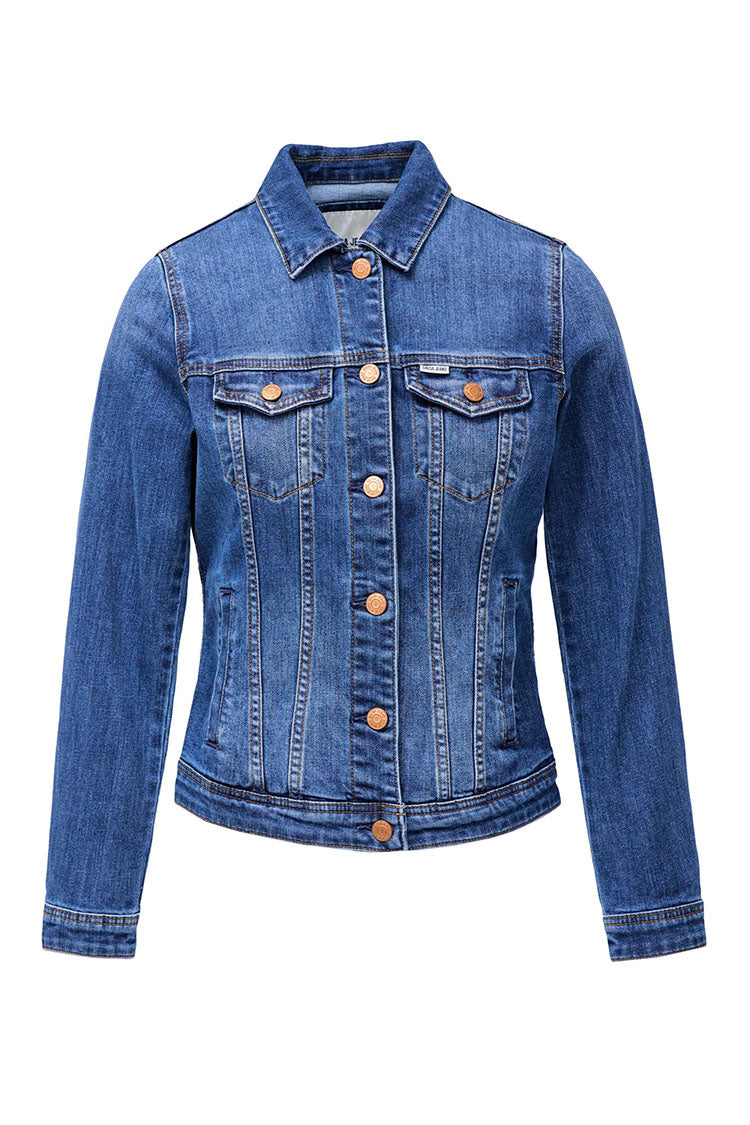 Denim Jacket-Medium Blue Denim