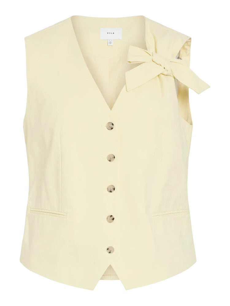 Vialara Waistcoat-Pastel Yellow