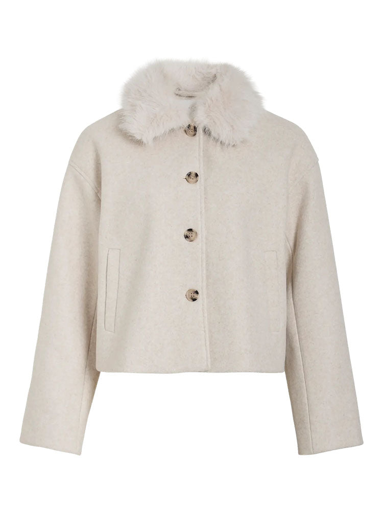 Viquinn Short Jacket-Cream