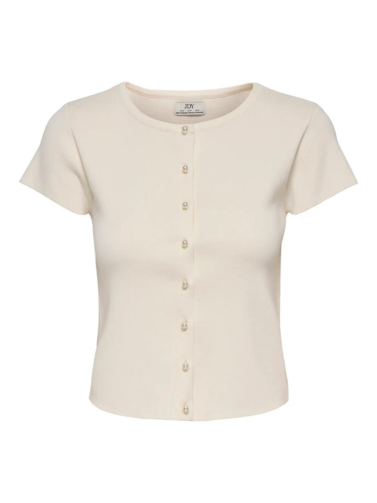 Jdyastra Short Sleeve Cardigan-Cream