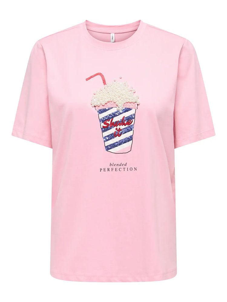 Onlburst Popcorn T-Shirt-Pink