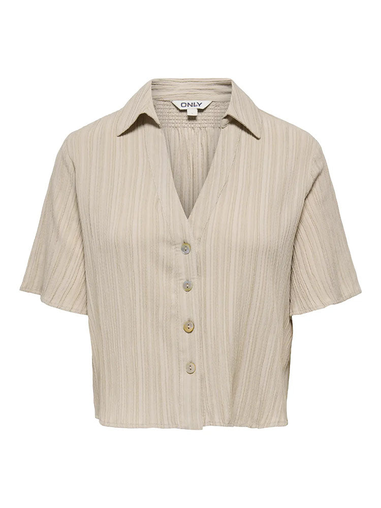 Onlmunich Crinkle Shirt-Beige