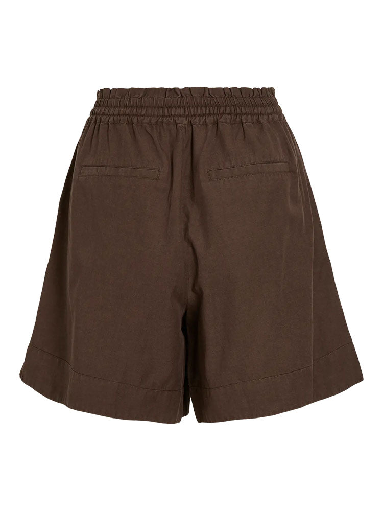 Vitevira High Waist Loose Shorts-Brown