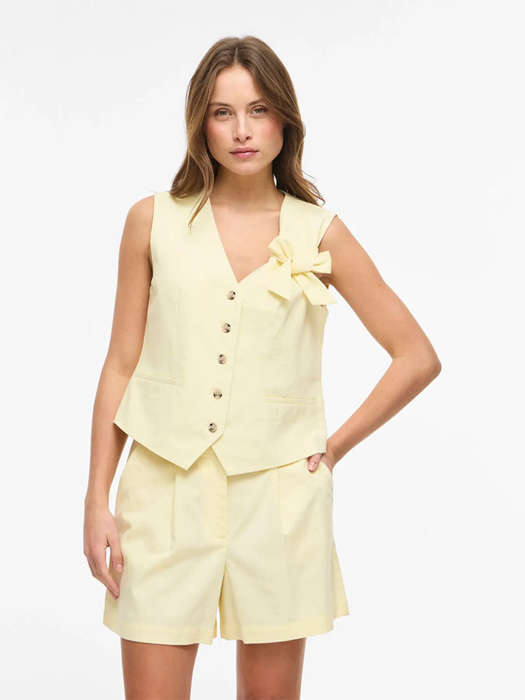 Vialara Waistcoat-Pastel Yellow
