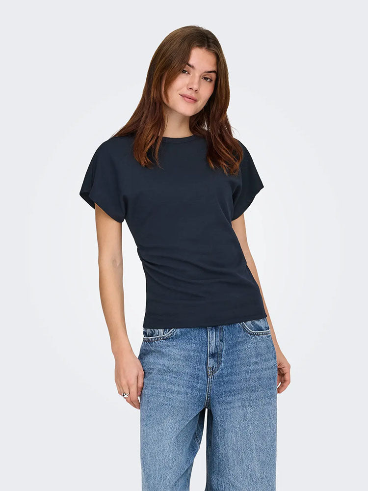 Onlatlas Twist Waist T-Shirt-Navy