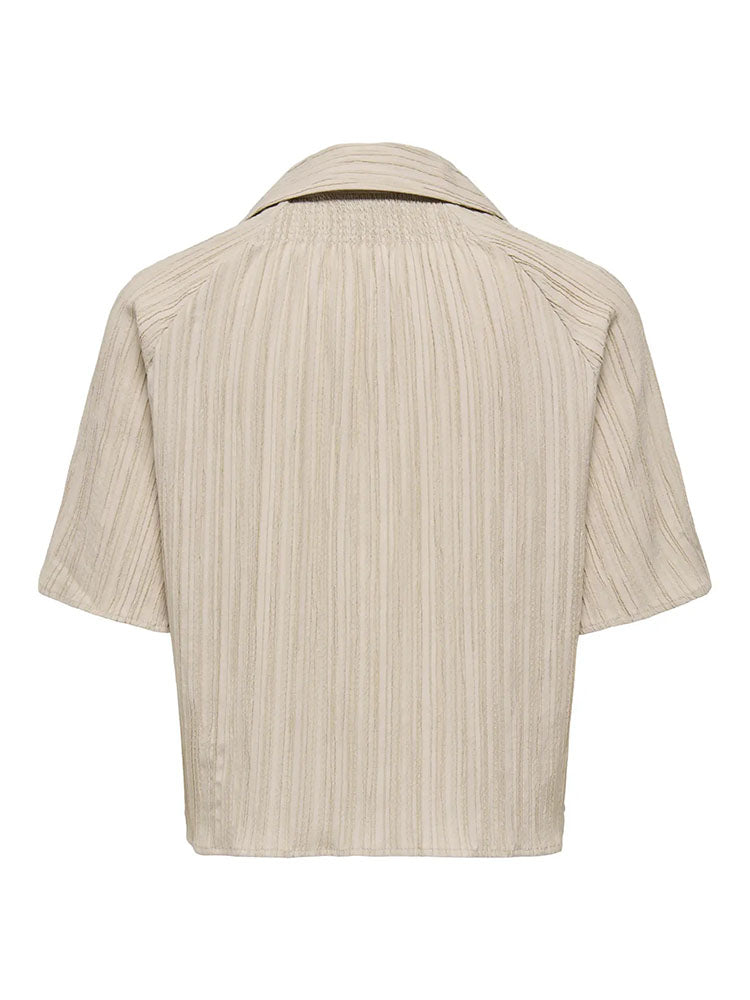 Onlmunich Crinkle Shirt-Beige