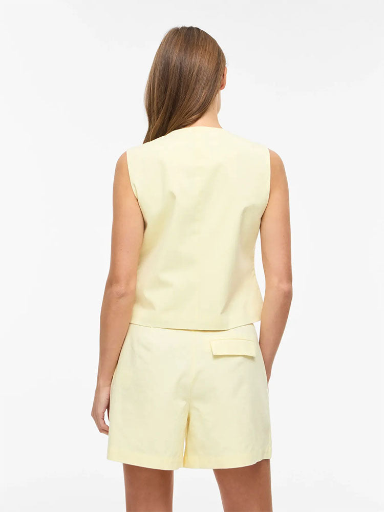 Vialara Waistcoat-Pastel Yellow