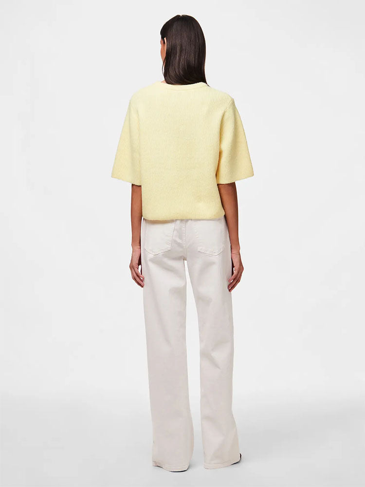 Pcsilly Knit Sweater-Pale Banana