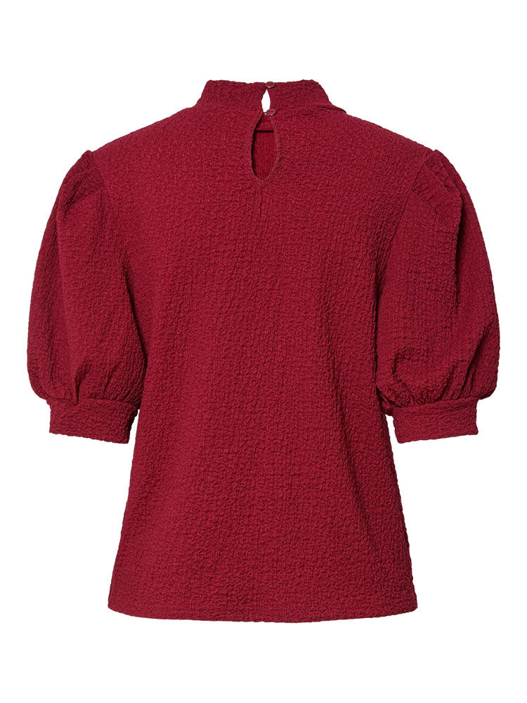 Pcjamal High Neck Top-Dark Red